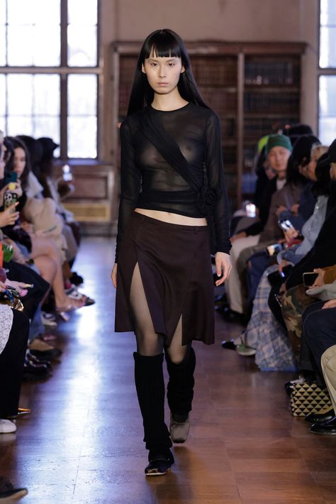 SANDY LIANG Fall 23, Hair Socks, Uniform Dress, Knit Outerwear, Sandy Liang, 2023 Collection, Fashion Icon, Fall 2023, Jewelry And Accessories