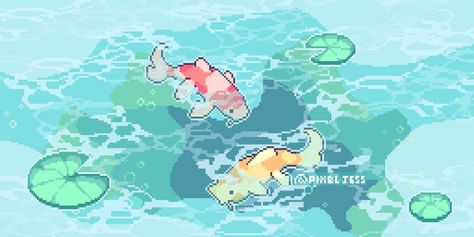 Aquatic Pixel Art, Pond Pixel Art, Pixel Restaurant, Pixel Whale, Pixel Tutorial, Restaurant Game, Dots Game, Laptop Wallpapers, Iphone Style