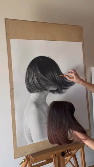 Silviemahdal Art, Art Promotion, Your Drawing, Art Curator, Charcoal Drawing, Kpop Fanart, Human Figure, How To Draw Hair, Art Sketches