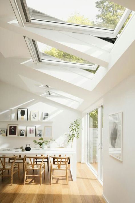 25 Most Amazing Indoor Skylights To Improve Your Interiors | Home Design And Interior Renter Friendly Decorating, Interior Design Per La Casa, Extension Ideas, Design Del Prodotto, House Extensions, Decorating Small Spaces, Modern Room, House Inspo, Home Fashion