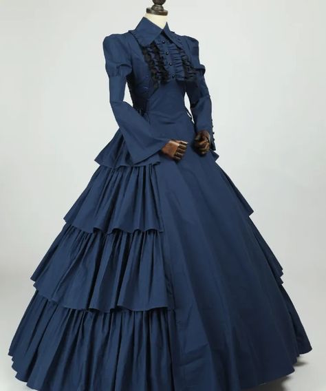 Victorian Archives - Victorian Choice Blue Victorian Dress, Styled Clothes, Ball Gowns Victorian, Victorian Outfit, Gothic Victorian Dresses, Medieval Outfit, Dark Victorian, Victorian Gown, Aged Clothing