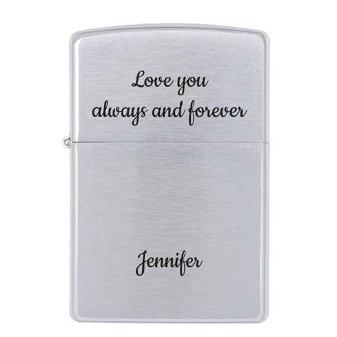 Engraved Zippo, Personalized Lighters, Lighter Collection, One Year Anniversary Gifts, Lighter Fluid, Personalized Gifts For Men, Zippo Lighter, Christmas Card Holders, Wedding Lights