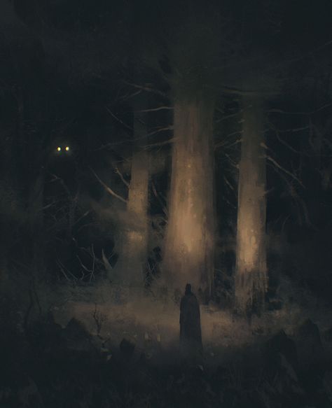 Horror Aesthetics, Forest Horror, Haunted Woods, Forest At Night, Nightmares Art, Cosmic Horror, Scary Art, Into The Woods, Creepy Art