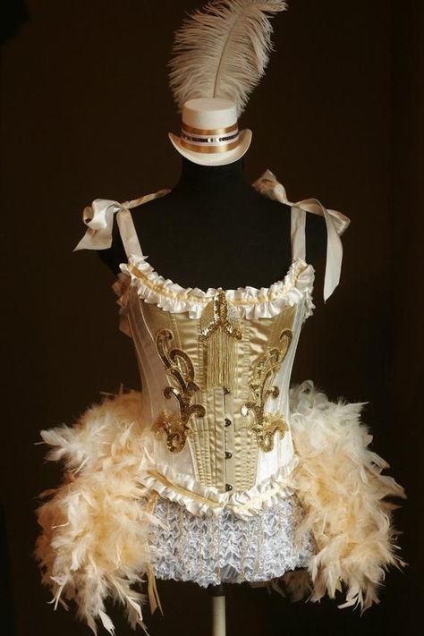 Victorian Burlesque Costumes for Women Saloon Dress, Saloon Girl Costumes, Beaded Fringe Dress, Burlesque Outfit, Gold Corset, Circus Dress, Showgirl Costume, Burlesque Corset, Gatsby Costume