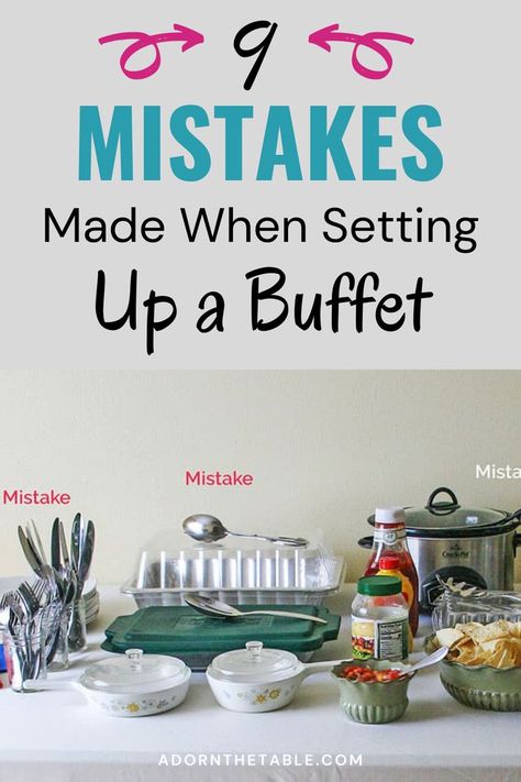 How To Set A Buffet Table Ideas, Finger Food Display Buffet Tables, Buffet Utensil Ideas, Displaying Utensils For A Party, Brunch Food Buffet, How To Display Silverware At A Party, Buffet Food Labels Table Signs, Buffet Table Food Display, Display Silverware For Buffet