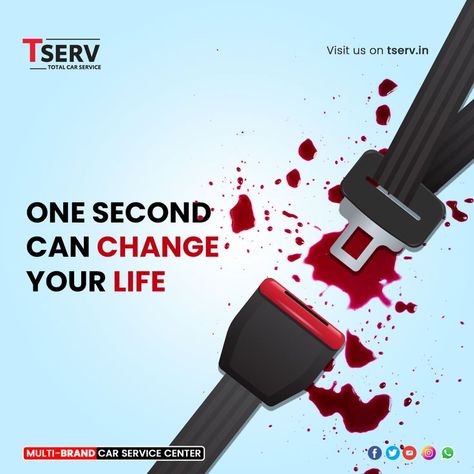 One Second can change your life. #SeatBelt #SafetyBelt #DriveSafe #RoadSafety #SafetyFirst #Awareness #Car #CarAccidents #WhenThingsGoneWrong #MotorAccident #PersonalInjury #FollowRules #DriveSlow Totaled Car, Awareness Poster, Safety Belt, Drive Safe, Personal Injury, Change Your Life, Seat Belt, Social Media Post, You Changed