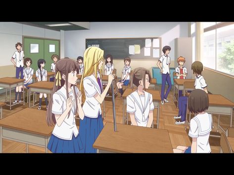 Fancy School, Aesthetics Study, Anime Classroom, Anime School, Japanese School, Animation Art Character Design, Fruits Basket, Character Design Animation, Art Inspiration Drawing