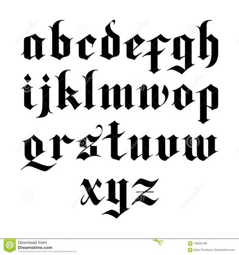 Old English Alphabet, Old English Letters, Writing Fonts, Aesthetic Notes, Graffiti Lettering Fonts, Typography Alphabet, Old English Font, Gothic Fonts, Tattoo Lettering Fonts