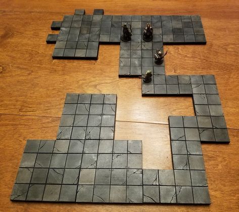 Dnd Dungeon Tiles, Dungeon Tiles Diy, Dnd Tiles, Dnd Board, Dnd Diy, Dungeons And Dragons Accessories, Dnd Terrain, Dnd Crafts, Dungeon Tiles