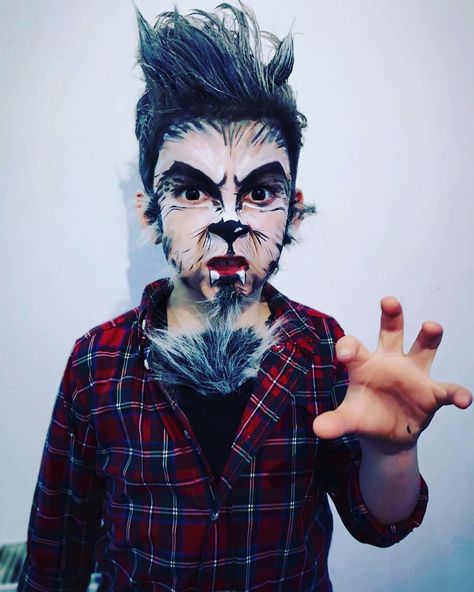 Werewolf Face Paint, Werewolf Face, Werewolf Makeup, Theatre Makeup, Character Makeup, Makeup Face, Face Painting, Face Paint, Halloween Face