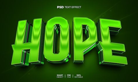 PSD hope 3d editable text effect | Premium Psd #Freepik #psd #gold-letter #gold-word #glowing-font #gold-alphabet Psd Text Effect, Text Styles Fonts, 3d Font Design, Hope Font, Letter H Design, Hope Word, 3d Fonts, Graphic Design Inspiration Poster, Birthday Background Design