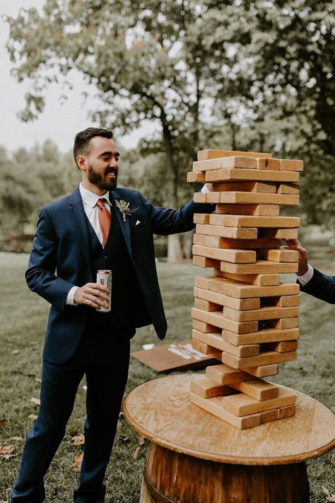 ever played this game with a family of architects? we love a game that is both competitve, fun, and exercises our studied talents! Silky Wedding Dress, Family Games For Kids, Giant Jenga, Games For Family, Bulb String Lights, Yard Games, Wooden Blocks, Family Games, Tumbling