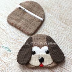 Free sewing pattern to make cute Beagle inspired Dog Key Pouch, Key Cozy, Key Holder. Template & detailed instructions includes step by step photos for easy understanding. Sewing Patterns Free Bag, Puppy Purse, Purse Patterns Free, Trendy Sewing Patterns, Purse Sewing Patterns, Sewing Easy Diy, Crafts Sewing Patterns, Pattern Purse, Free Sewing Pattern