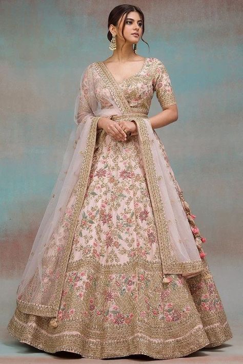 Silk Bridal Lehenga, Lehenga Online Shopping, Pink Bridal Lehenga, Latest Bridal Lehenga Designs, Bridal Lehenga Online, Indian Wedding Gowns, Bridal Lehenga Designs, Latest Bridal Lehenga, Desi Wedding Dresses