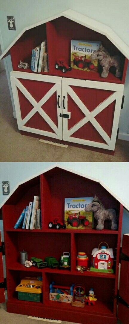 Our baby farm nursery Barnyard Playroom, Farm Kindergarten, Farm Theme Nursery, Barnyard Nursery, Ideas Armario, Farm Bedroom, Cowboy Room, Farm Room, Kids Room Ideas