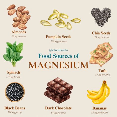 Regulate Nervous System, Sources Of Magnesium, Magnesium Rich Foods, Food Health Benefits, Healthy Hormones, Holistic Nutrition, Healing Food, Food Facts, Food Source