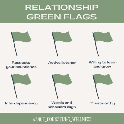 Red Flags Vs Green Flags, Red And Green Flags In Relationships, Red And Green Flags In A Guy, Green Flags In Guys, Green Flags In Men, Green Flags In Relationships, Hopelessly Romantic, Counseling Tools, Green Flags