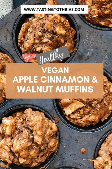 Vegan Muffin Recipe, Vegan Apple Muffins, Vegan Muffin, Walnut Muffins, Chocolate Chip Muffin Recipe, Vegan Pantry, Perfect Healthy Breakfast, Vegan Holiday Recipes, Vegan Muffins