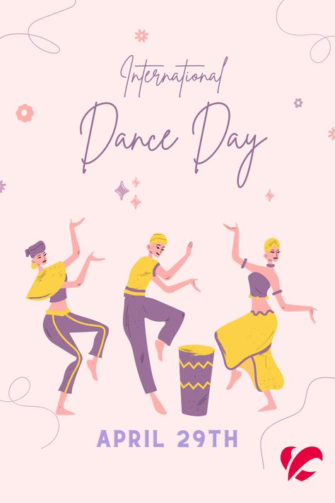 Celebrate International Dance Day! Happy International Dance Day, International Dance Day, International Dance, World Dance, Dancing Day, National Days, Painting Art Lesson, A Thousand Years, International Day