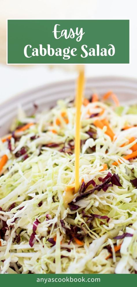 Cabbage Chopped Salad, Lettuce Cabbage Salad, Salads Made With Cabbage, Creamy Cabbage Salad, Cabbage Crunch Salad, Chopped Cabbage Recipes, Cabbage Dressing, Best Cabbage Salad, Cold Cabbage Recipes