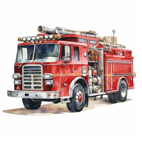 Fire Truck Pictures, Firetruck Wallpaper, Fire Truck Cartoon, Firetruck Cartoon Image, Antique Fire Trucks, Car Cartoon, Fire Engine, Fire Trucks, Nursery Wall Art