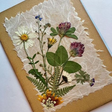 Flower Cards Handmade, Dried Flowers Crafts, Card Homemade, Pressed Flowers Diy, Dried Flowers Diy, Flower Pressing, Pressed Flower Crafts, Flowers Real, Dried And Pressed Flowers