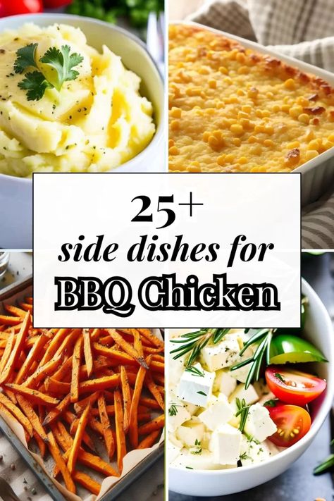 25+ Best Side Dishes For BBQ Chicken - Zesty Limes Bbq Chicken And Sides, Bbq Chicken Dinner Side Dishes, What To Serve With Grilled Chicken, Best Side Dishes For Bbq, Sides For Bbq Chicken, Bbq Chicken Side Dishes, Bbq Chicken Sides, Quick And Easy Weeknight Dinners, Potato Fries Baked