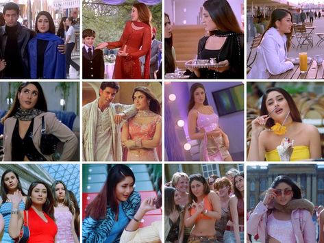 Pooh Outfits Kareena, Pooh Outfits Kareena K3g, Poo From K3g Outfits, Poo K3g Outfits, K3g Outfits, Poo K3g, 90s Bollywood Fashion, Function Dresses, Iconic Outfits