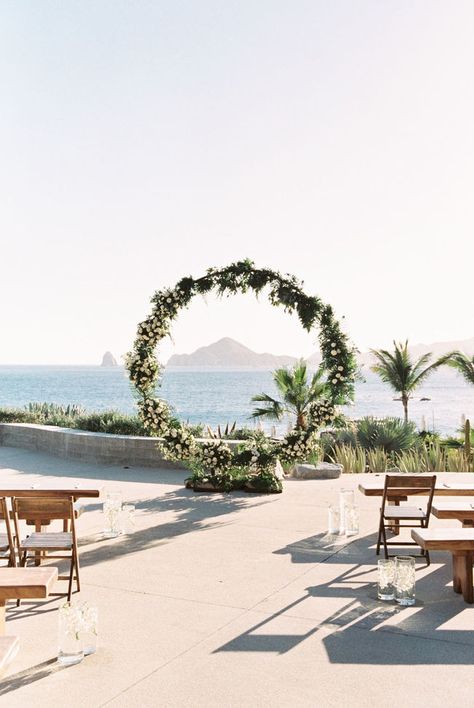 INTIMATE NEUTRAL CABO DESTINATION WEDDING - Inspired by This Cabo Destination Wedding, Wedding Cabo, Mexico Weddings, Circle Arch, Neutral Wedding Colors, All Inclusive Wedding, Wedding Destinations, Cabo Wedding, Wedding Wonderland