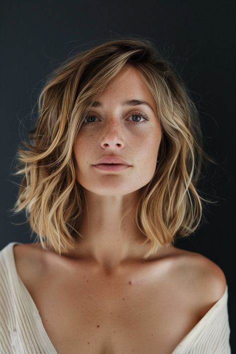 Alison Roman Hair, Long Bob Honey Blonde, Beachy Long Bob, Amanda Summer House Hair, Beachy Blonde Bob, Beachy Lob Haircut, Low Maintenance Medium Haircut Wavy Hair, Shoulder Length Hair Blonde Layers, Shoulder Length Hair Inspiration