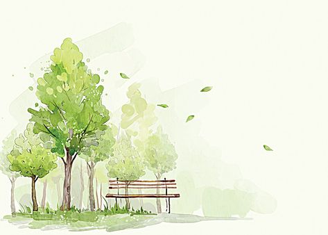 Cartoon green trees background Facebook Background, Paint Splash Background, Free Background Photos, Tree Borders, Wattpad Background, Forest Mural, Slide Background, Bodhi Tree, Watercolor Tree