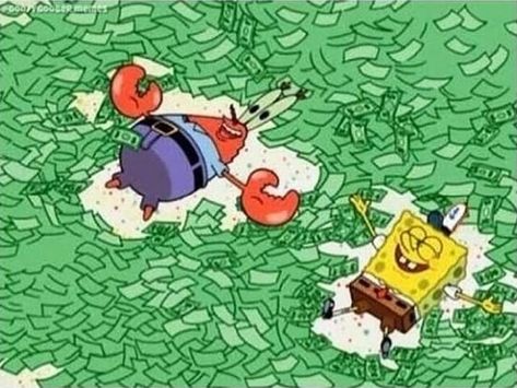 Mr Krabs Wallpaper, Spongebob Money, Cartoon Desktop Wallpaper, Gangster Spongebob, Diy Spongebob, Desktop Wallpaper Simple, Simple Stickers, Spongebob Funny Pictures, Spongebob And Patrick