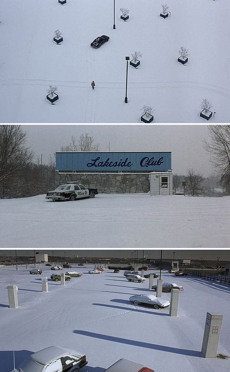 Fargo (1996) | Coen Brothers Fargo Aesthetic, Fargo Movie, Fargo 1996, Fargo Tv Show, Beautiful Cinematography, Coen Brothers, Light Film, Movie Shots, Movie Director