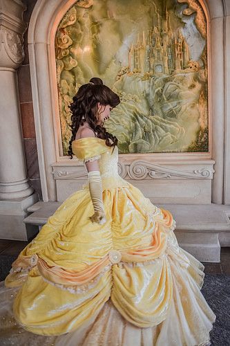 Princess Belle | by EverythingDisney Disneyland Princess, Belle Cosplay, Belle Costume, Disney Belle, Belle Beauty And The Beast, Disney Face Characters, Princess Photo, Princess Cosplay, Disney Princess Dresses