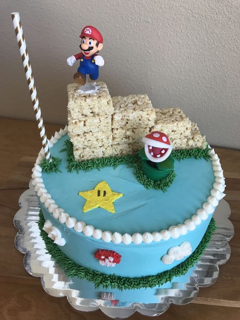 Mario Cake Homemade, Mario Birthday Party Cake Diy, Mario Movie Cake Ideas, Super Mario Birthday Cake Diy, Mario Birthday Cake Diy, Super Mario Cake Diy, Diy Mario Cake, Mario Party Cake, Mario Theme Cake