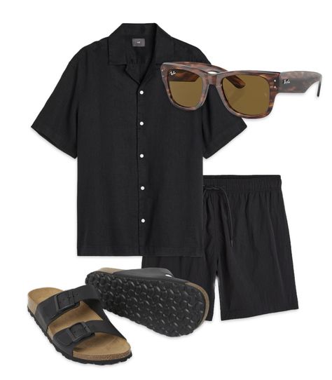 Masculine Beach Outfit, Black Summer Outfits, Jamaica Outfits, Edc Backpack, Beach Outfit Men, Money Clothing, Guys Fashion Casual, Black Men Fashion Casual, Kaleidoscopes