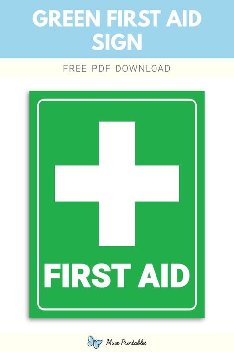 First Aid Sign Printable, First Aid Sign, Nature Preschool, Speed Limit Signs, Danger Signs, Cross Symbol, Download Sign, Sign Templates, Warning Signs