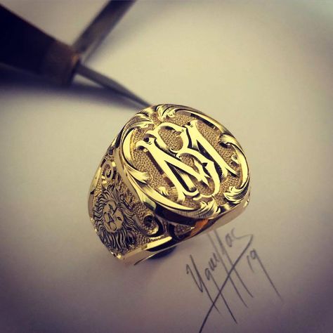 Golden Rings For Men, Gold Ring For Men, Gold Pendants For Men, Family Crest Rings, Antique Gold Rings, Wire Jewelry Rings, Golden Rings, Cute Engagement Rings, Mens Rings Fashion