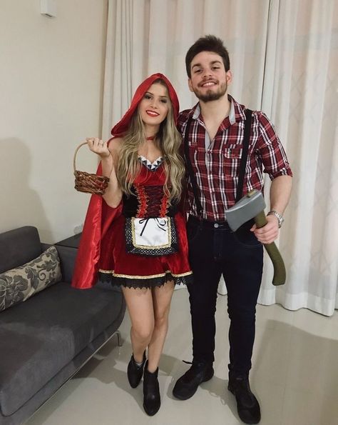 Lumberjack Costume, Unique Couples Costumes, Costume Couples, Meme Costume, Halloween Costumes Diy Couples, Cute Couples Costumes, Couples Halloween Costumes, Best Couples Costumes, Halloween Costumes Ideas