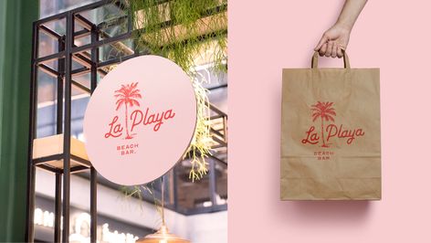 Behance :: Search Tropical Logo, Pool Club, Club Branding, Dog Brand, Mexican Beaches, Pink Business Card, Resort Logo, Marble Blue, Cafe Branding