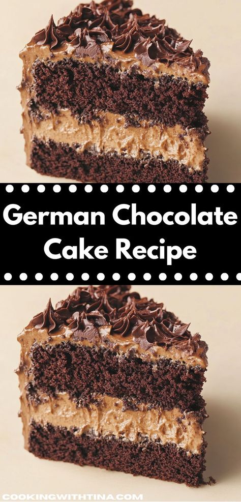 Searching for the ultimate comfort dessert? This German Chocolate Cake is a crowd-pleaser with its luscious layers and sweet frosting. Perfect for birthdays or holiday gatherings, it brings joy to every occasion. Earthquake Cake Recipe German Chocolate, Bakers German Chocolate Cake, Recipe For German Chocolate Cake, German Chocolate Cake Icing, Earthquake Cake Recipes, Creamy Chocolate Frosting, Unique Recipes Desserts, Homemade German Chocolate Cake, German Chocolate Cake Recipe