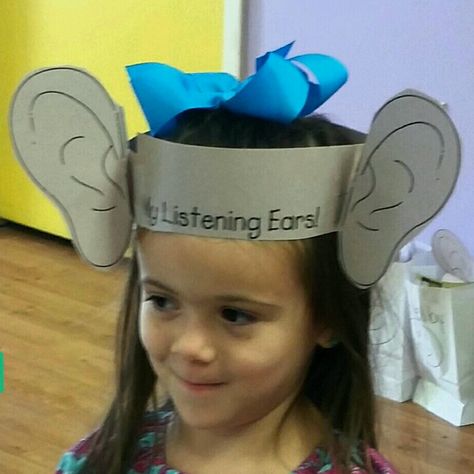 Ears Activity For Preschool, Ear Crafts Preschool, Listening Ears Craft Preschool, Nose Crafts For Preschool, Ears Craft Preschool, Hearing Preschool Activities, Hearing Crafts Preschool, 5 Senses Hearing Activities, Listening Activities For Preschoolers