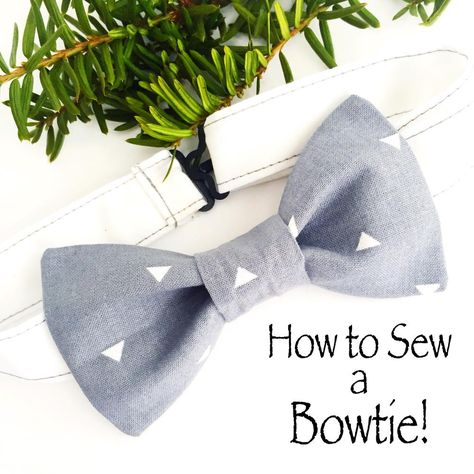 How to Sew a Bowtie | Learn how to sew a bowtie for your son or hubby with this tutorial! Tie Pattern Free, Bow Tie Tutorial, Sewing Men, Bowtie Pattern, Tie Pattern, Foose, Sewing Projects For Beginners, Diy Bow, Sewing Skills