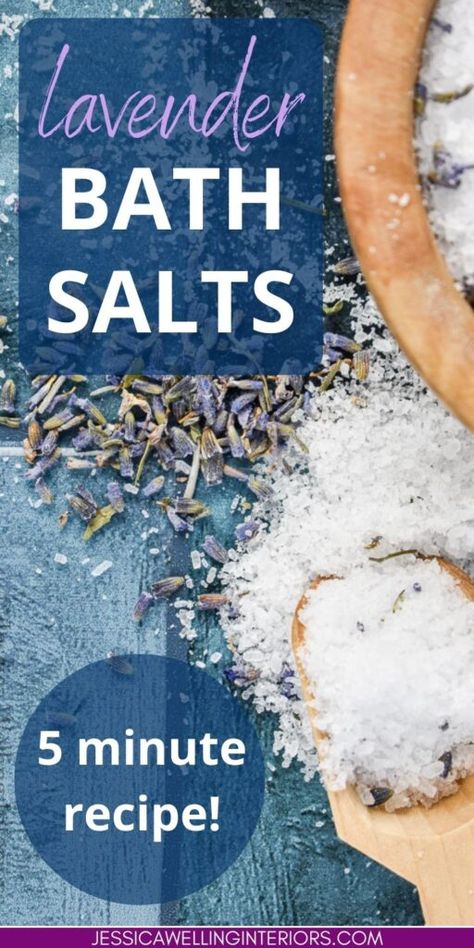 Make Bath Salts, Lavender Bath Salts Recipe, Essential Oil Bath Salts, Bath Recipes Diy, Diy Bath Salts, Spiritual Bath Salts, Diy Bath Soak, Foot Soak Recipe, Essential Oil Bath