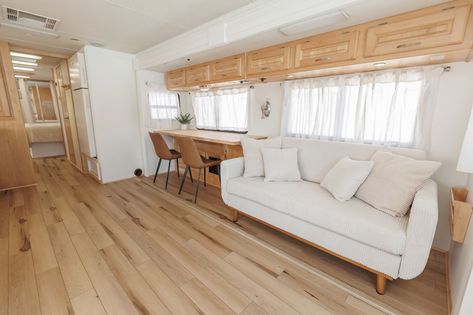 Rv Slide Out Remodel, Flooring Transitions, Rv Skirting, Floor Transition Strip, Floor Transition, Rv Inspiration, Transition Strips, Rv Interior Remodel, Camper Reno