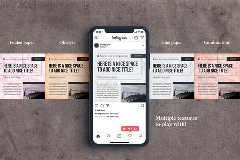 Newspaper Social Media Design, Newspaper Instagram Post, News Social Media Design, News Template Design, News Poster Design, News Instagram Post, Modern Social Media Design, Free Assets, Instagram Likes And Followers