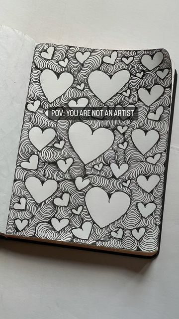 Sketchbook Inspiration Doodles Drawing Ideas, Pattern Art Drawing Simple, Art With Pen, Color Pen Art Doodles, Cool Doodle Ideas, Doodle Heart, Drawing Ideas With Pen, Line Art Easy, Heart Doodle Art Design