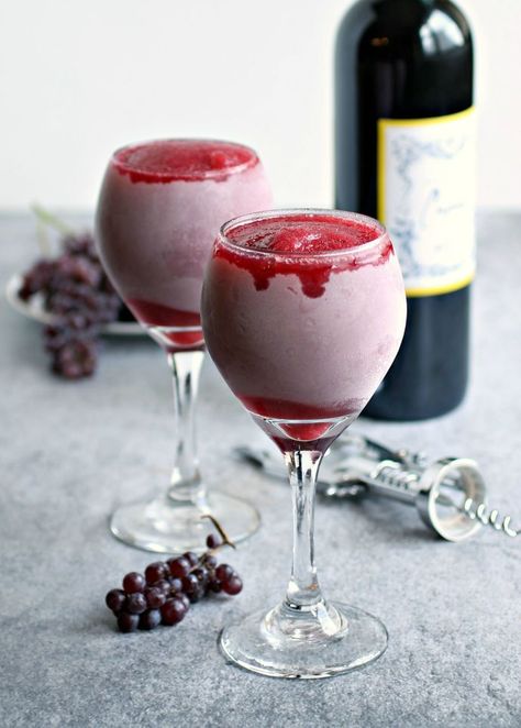 Strawberry Red Wine Slushies Wine Slushie Recipe, Wine Slush, Wine Slushies, Strawberry Cocktails, Wine Slushie, Slushie Recipe, Specialty Drinks, Liquor Drinks, Cheap Wine