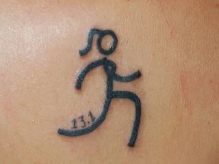 I'm so getting this once I finally do my half marathon! Half Marathon Tattoo, Step Tattoo, Field Quotes, Running Tattoos, Ironman Triathlon Tattoo, Marathon Tattoo, Runner Tattoo, Triathlon Tattoo, Iron Man Tattoo