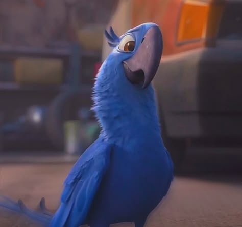 Cartoon Characters Animals, Rio Birds Movie, Here Me Out Cartoon Characters, Rio Movie Characters, Bird From Rio, Blue From Rio, Hear Me Out Crushes, Rio Animation, Here Me Out Cake Characters